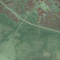 Second close-up of the map of Sicklerville, New Jersey print showing more streets and buildings