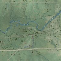 Second close-up of the map of Sigel, Chippewa County, Wisconsin print showing more streets and buildings