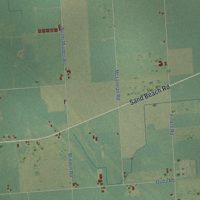 Second close-up of the map of Sigel, Michigan print showing more streets and buildings