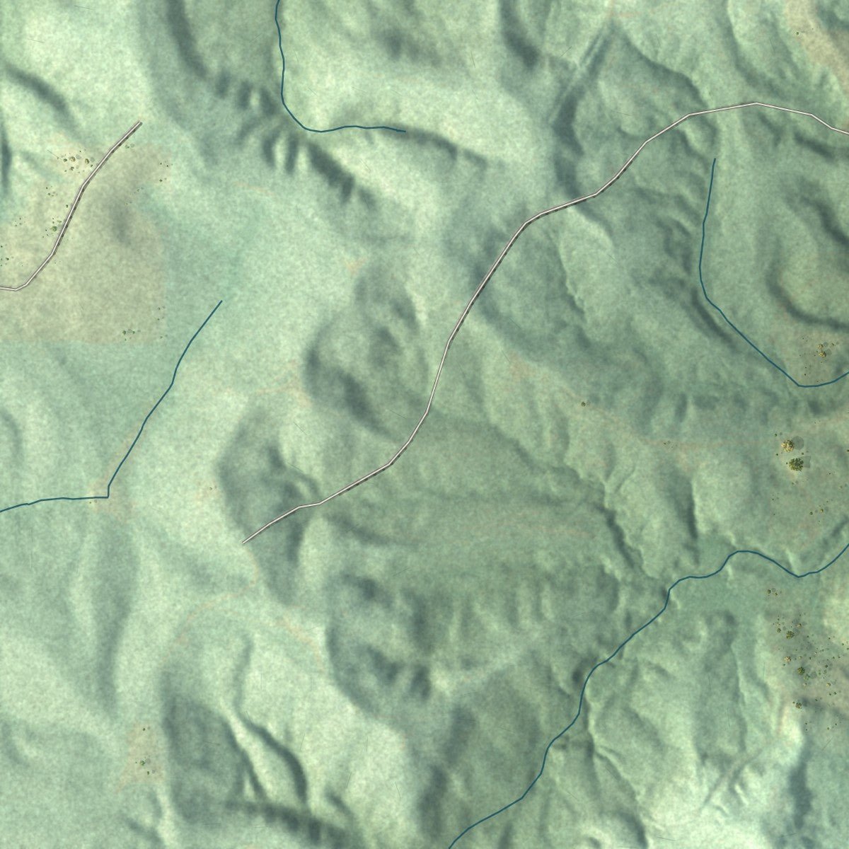 Second close-up of the map of Silas, Alabama print showing more streets and buildings