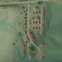 Second close-up of the map of Silex, Missouri print showing more streets and buildings