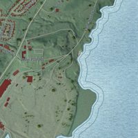 Second close-up of the map of Silver Bay, Minnesota print showing more streets and buildings