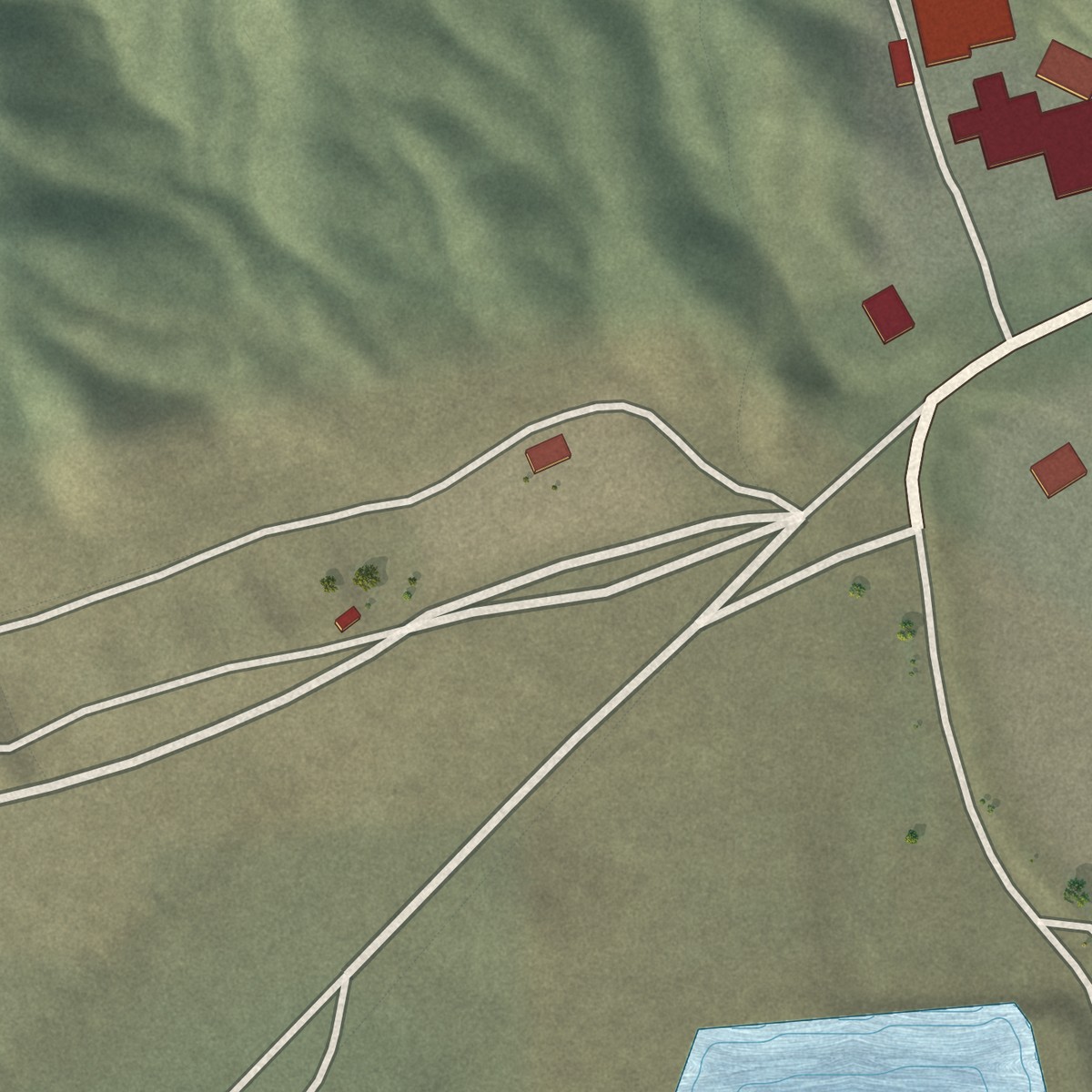 Second close-up of the map of Silver Peak, Nevada print showing more streets and buildings