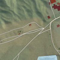 Second close-up of the map of Silver Peak, Nevada print showing more streets and buildings