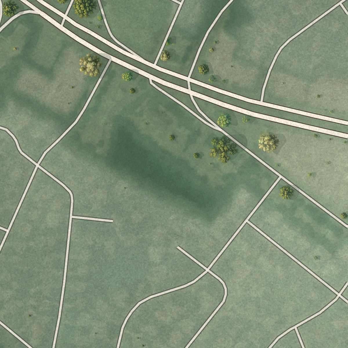 Second close-up of the map of Silver Ridge, New Jersey print showing more streets and buildings