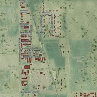 Second close-up of the map of Silver Springs, Florida print showing more streets and buildings