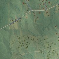 Second close-up of the map of Simpson, Louisiana print showing more streets and buildings