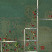 Second close-up of the map of Sims, Illinois print showing more streets and buildings