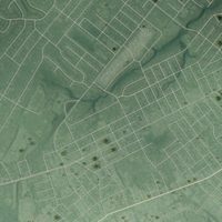 Second close-up of the map of Six Mile Run, New Jersey print showing more streets and buildings