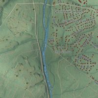 Second close-up of the map of Skippack, Pennsylvania print showing more streets and buildings