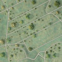 Second close-up of the map of Skunk City, New York print showing more streets and buildings