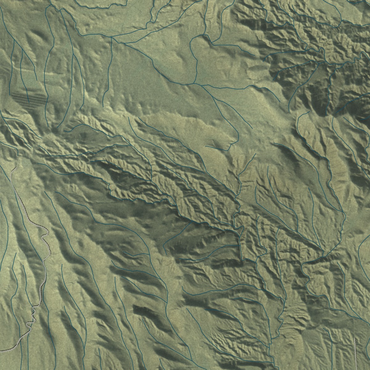 Second close-up of the map of Sky Valley, California print showing more streets and buildings