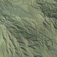 Second close-up of the map of Sky Valley, California print showing more streets and buildings