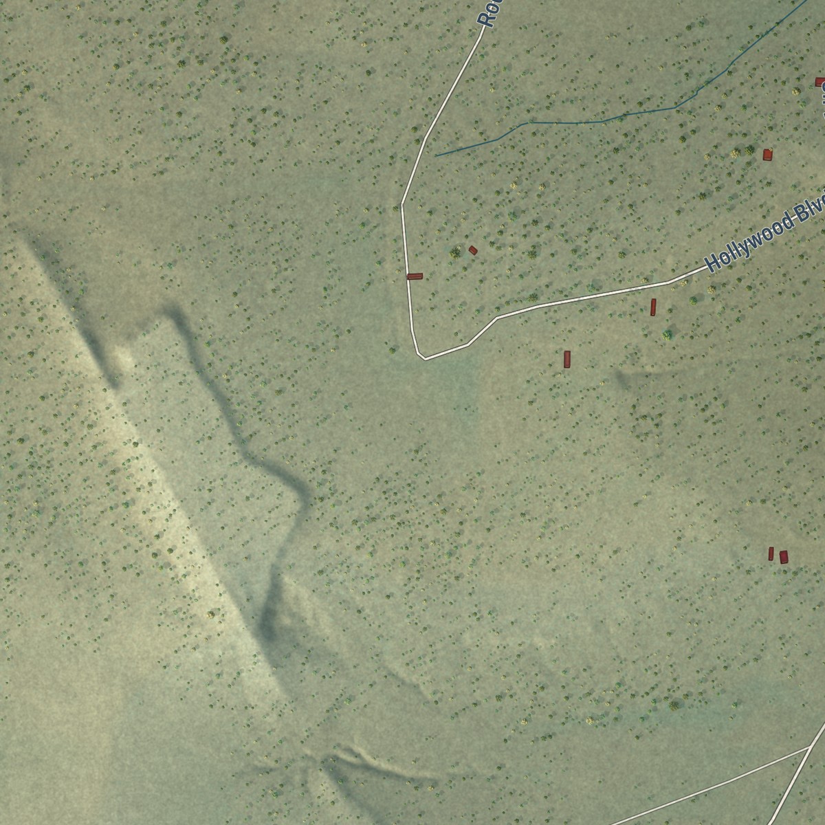 Second close-up of the map of Skyline-Ganipa, New Mexico print showing more streets and buildings