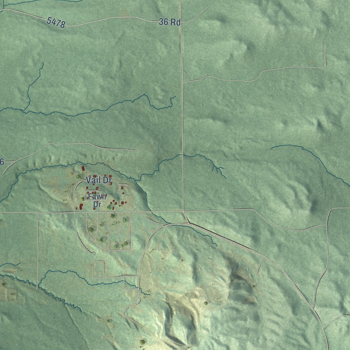 Second close-up of the map of Slagle, Michigan print showing more streets and buildings