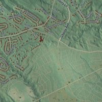 Second close-up of the map of Slingerlands, New York print showing more streets and buildings