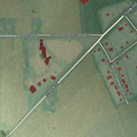Second close-up of the map of Smithville, Ohio print showing more streets and buildings