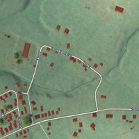 Second close-up of the map of Smock, Pennsylvania print showing more streets and buildings