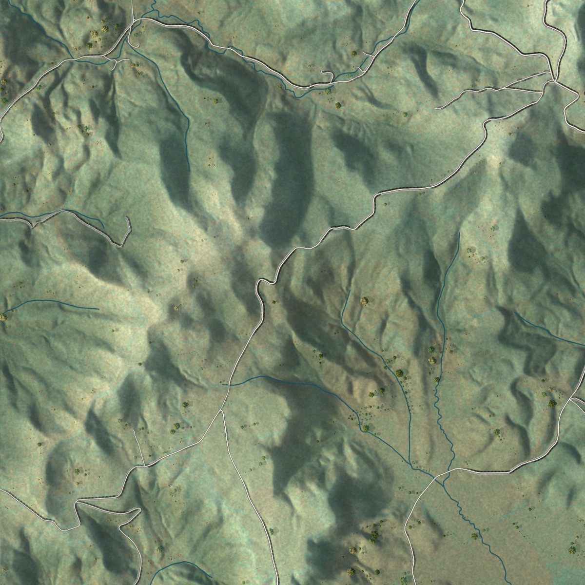 Second close-up of the map of Smoot, West Virginia print showing more streets and buildings
