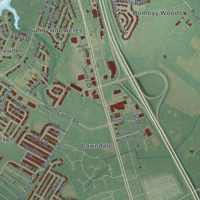 Second close-up of the map of Smyrna, Delaware print showing more streets and buildings