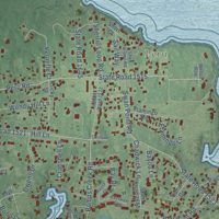 Second close-up of the map of Sneads Ferry, North Carolina print showing more streets and buildings