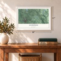 Snohomish, Washington map, 12 x 18 inch print in a white frame in an entryway