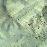 Second close-up of the map of Snowville, Virginia print showing more streets and buildings