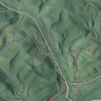 Second close-up of the map of Snyder, Blair County, Pennsylvania print showing more streets and buildings