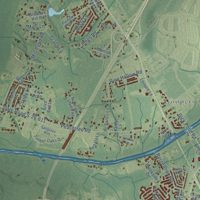 Second close-up of the map of Socastee, South Carolina print showing more streets and buildings