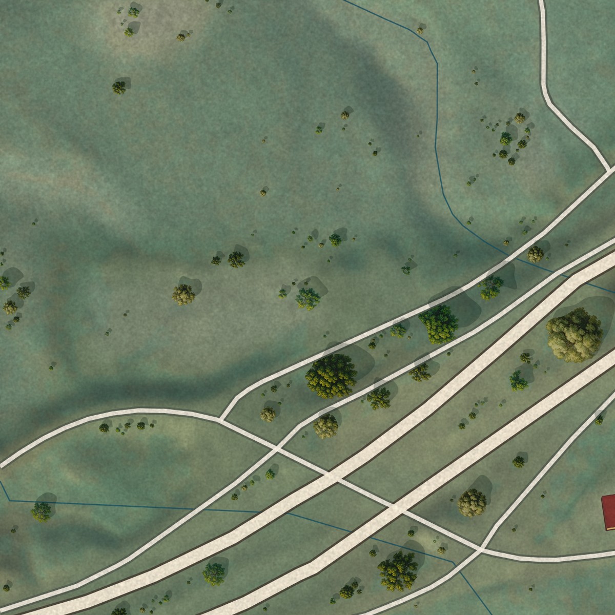 Second close-up of the map of Soda Springs, California print showing more streets and buildings
