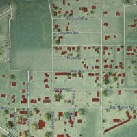 Second close-up of the map of Solana, Florida print showing more streets and buildings
