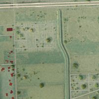 Second close-up of the map of Solis, Texas print showing more streets and buildings