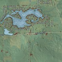 Second close-up of the map of Somerset, Michigan print showing more streets and buildings