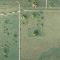 Second close-up of the map of Souris, North Dakota print showing more streets and buildings
