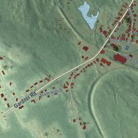 Second close-up of the map of South Ashburnham, Massachusetts print showing more streets and buildings