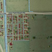 Second close-up of the map of South Bay, Florida print showing more streets and buildings