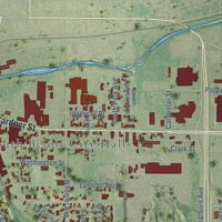 Second close-up of the map of South Beloit, Illinois print showing more streets and buildings