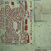 Second close-up of the map of South Elgin, Illinois print showing more streets and buildings
