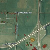 Second close-up of the map of South Fulton, Tennessee print showing more streets and buildings