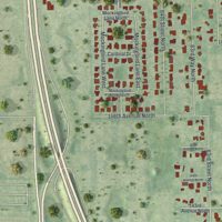 Second close-up of the map of South Highpoint, Florida print showing more streets and buildings
