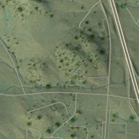 Second close-up of the map of South Hills, Montana print showing more streets and buildings