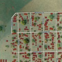 Second close-up of the map of South Pekin, Illinois print showing more streets and buildings