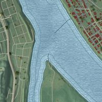Second close-up of the map of South Point, Ohio print showing more streets and buildings