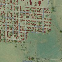 Second close-up of the map of South Roxana, Illinois print showing more streets and buildings