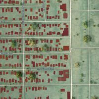 Second close-up of the map of South Seminole Heights, Florida print showing more streets and buildings