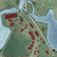 Second close-up of the map of South Toms River, New Jersey print showing more streets and buildings