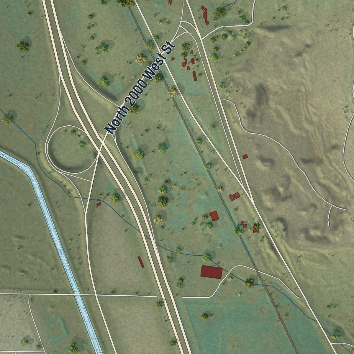 Second close-up of the map of South Willard, Utah print showing more streets and buildings