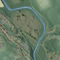 Second close-up of the map of South Windham, Connecticut print showing more streets and buildings