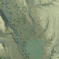 Second close-up of the map of Southern Ute, Colorado print showing more streets and buildings
