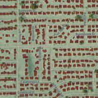 Second close-up of the map of Southgate, Florida print showing more streets and buildings